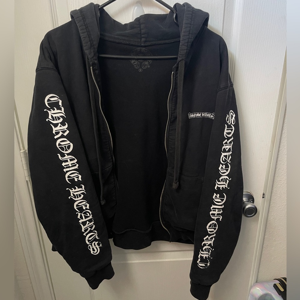 Authentic Chrome Hearts zip up hoodie jacket